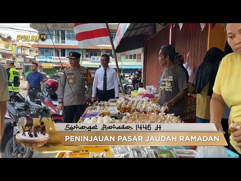 KAPOLRES SANGGAU TINJAU PENGAMANAN PASAR RAMADAN