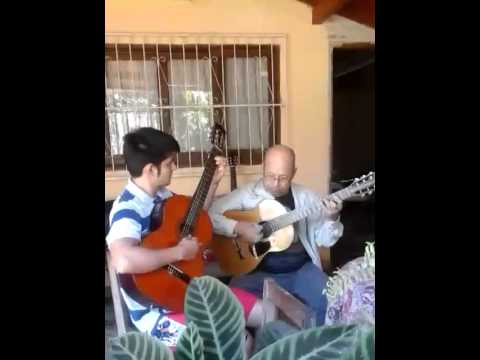 Serafín Ullon y Nicolás Samudio ejecutando Nelly