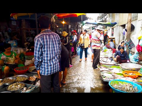 Everyday Life In Our Phnom Penh Market - Foods And People Activities