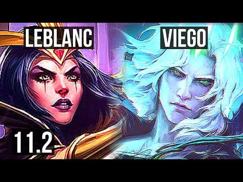 LEBLANC vs VIEGO (MID) | 11/2/8, Godlike, 300+ games | KR Master | v11.2