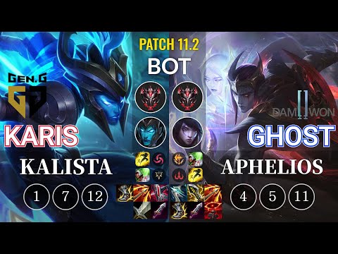 GEN Karis Kalista vs DWG Ghost Aphelios Bot - KR Patch 11.2