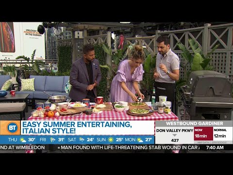 BBQ'ing pizza with Pusateri's