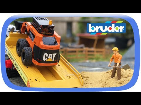 Construction RC models: unique BRUDER CATERPILLAR Skid Steer Loader BOBCAT
