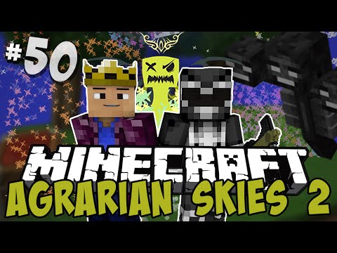 Agrarian Skies 2 - Ep.50 - Wither Battle, Creative Flight & Learning to Skyblock!