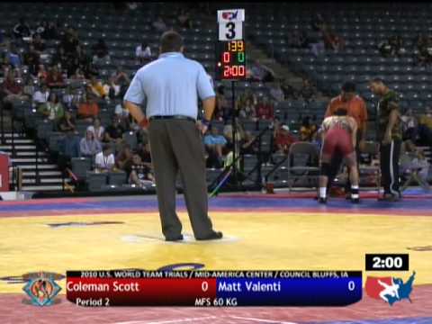 World Team Trials: Men's Freestyle 60kg - Matt Valenti vs. Coleman Scott True Third