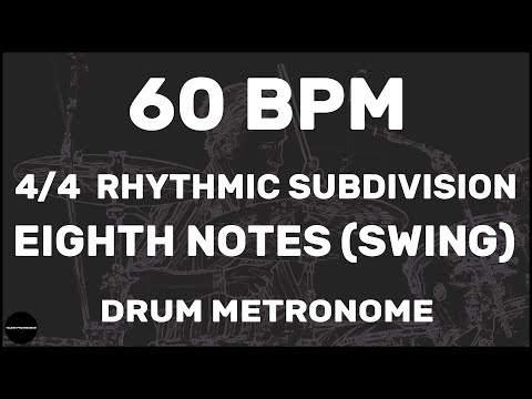 Eighth Notes (Swing) | Drum Metronome Loop | 60 BPM