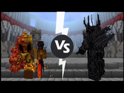 Aornis Knight VS Sauron The Dark Lord Mob Battle[Minecraft PE]