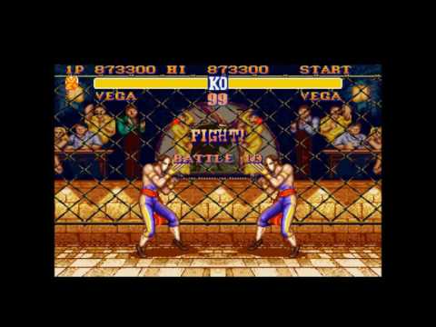 SF2 World Warrior Hardest Difficulty, no loss Vega Speedrun
