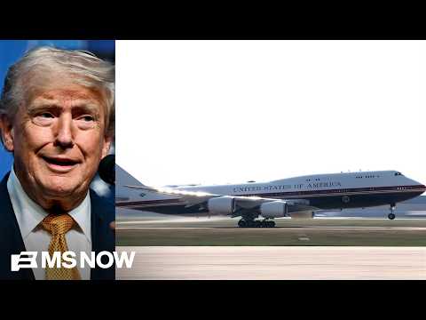 Trump UNEXPECTEDLY switches planes from Qatari-gifted jet back to old AF1