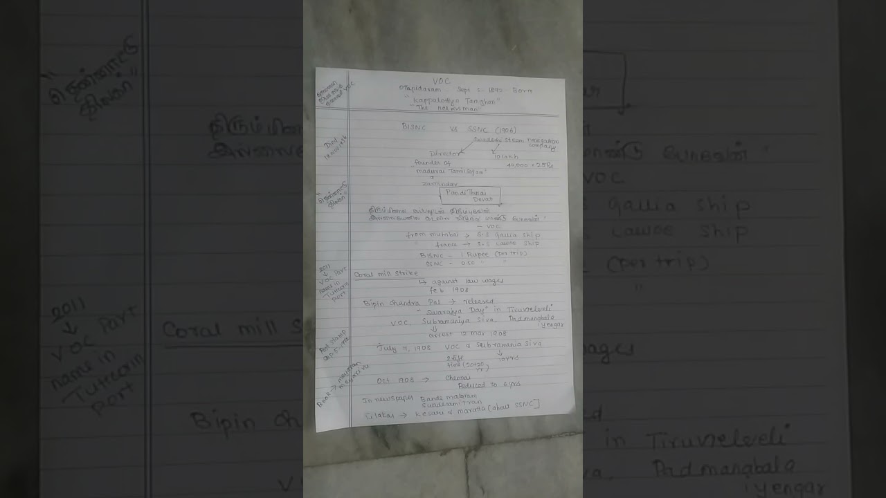 V.O.C # 1 minute# quick shot# jdo# tnpsc