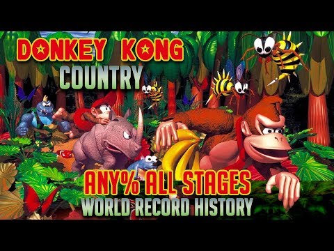 Donkey Kong Country - Any% All Stages Speedrun World Record History