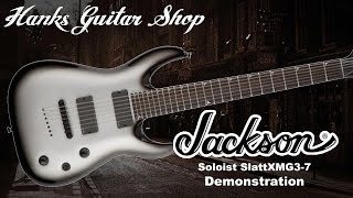 Video thumbnail for Denmark Street Guitars Jackson SlattXMG3-7 Silverburst Demo by Denmark Street Guitars