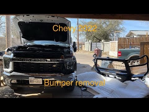 Removing Chevy 2022 3500 front bumper/grill