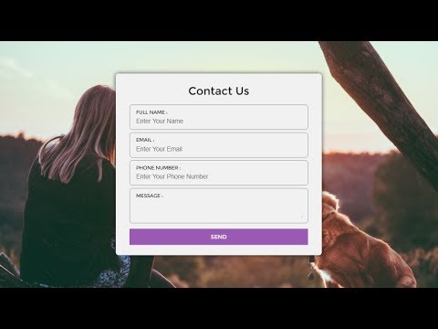 Responsive Contact Us Form Using Only HTML & CSS