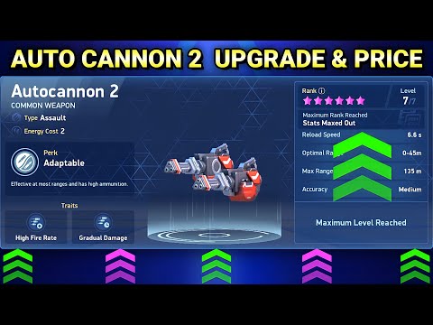 Mech Arena Auto Cannon 2 Upgrade & Price