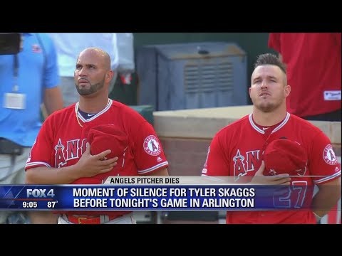 Los Angeles Angels play for first time since unexpected death of pitcher Tyler Skaggs