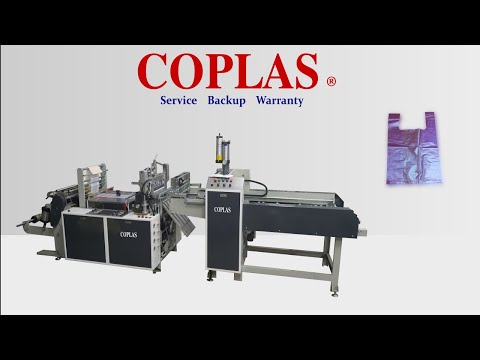 Single Lane Heat Seal Bag Cutting Machine with Auto Puncher Made In Malaysia (COPLAS)