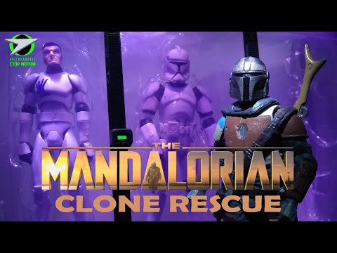 Star Wars The MANDALORIAN: CLONE RESCUE (Stop motion) Clone Wars Resurrection