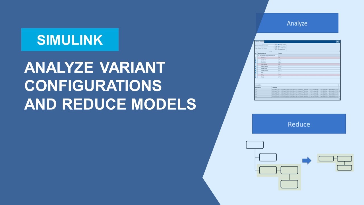 Analyze Variant Configurations and Reduce Models Using Variant Manager in Simulink