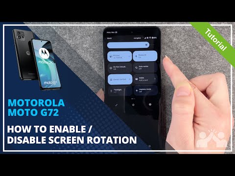 Motorola moto g72 - How to enable / disable screen rotation - 📱• 🔄 • 🙅🏼‍♂️ •Tutorial