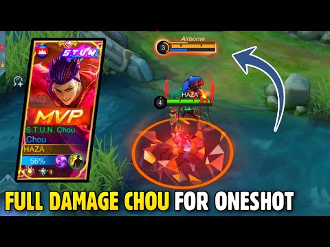 WTF DAMAGE !!! BEST BUILD CHOU 2022 FOR ONESHOT IS HERE - Mobile Legends