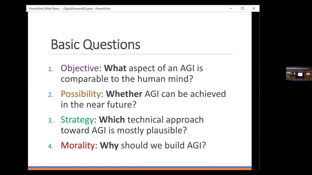 Pei Wang - The basic questions about Artificial General Intelligence (AGI)