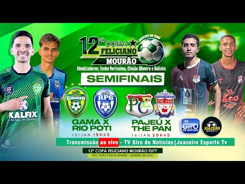 AO VIVO | Semifinais: 12ª Copa Feliciano Mourão de Fut7
