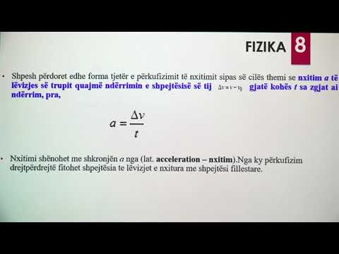 8 09 003 - Java 2 - Fizikë - nxitimi i trupit