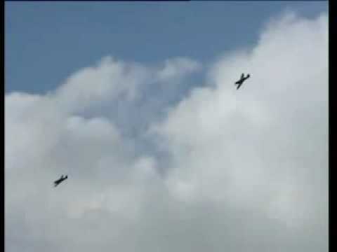 ME-109 AND SPITFIRE MK IX MAKING VERY LOW FLY BY,S