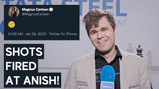 Magnus Carlsen CALLS OUT Anish Giri and TWEETS a WINK
