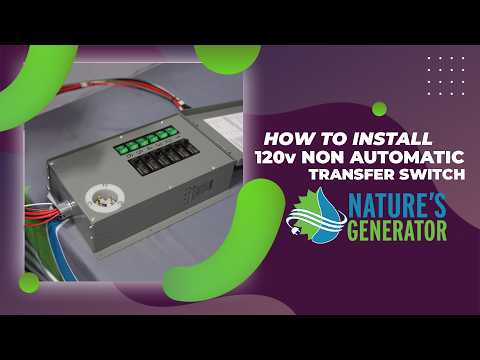  How to Install the Nature’s Generator 120V Manual (Non-Automatic) Transfer Switch