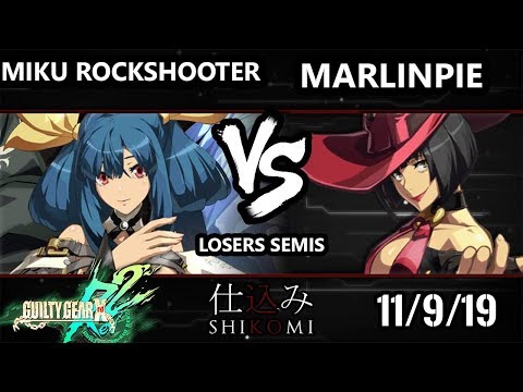 Shikomi GGXRD - MarlinPie (I-No) Vs. Miku Rockshooter (Dizzy) Guilty Gear Xrd REV 2 Losers Semis
