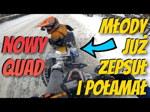 Młody załatwia nowego quada na cacy, więc nawet dobrze nie pojeździliśmy / Holowanie przez śnieg