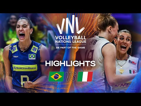 Brazil 🇧🇷 vs. Italy 🇮🇹 - Highlights | Week 1 | Women's VNL 2025