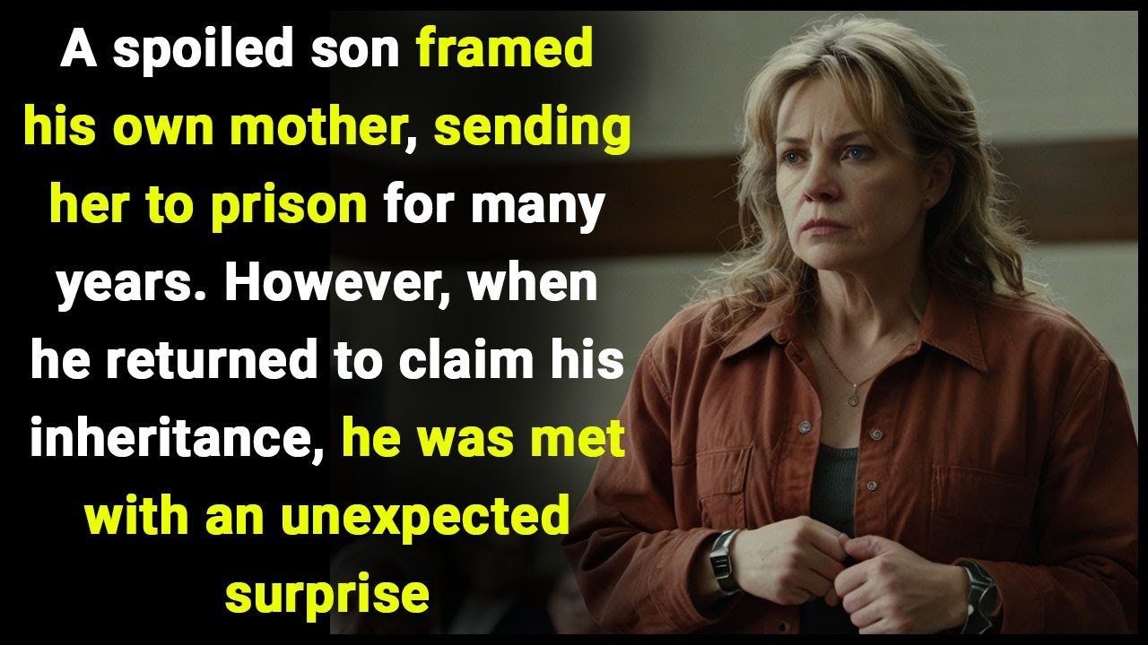 A spoiled son framed his own mother and put her away in prison..when he came for the inheritance