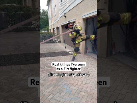 Real things I’ve seen as a Firefighter. Better be fast on your feet in this job #firefighter #hose