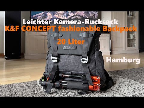 K&F Concept Kamera-Rucksack mit 15,6 Zoll Laptopfach | Hamburg - Shooting-Gepäck Maria | WERBUNG