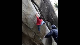 Video thumbnail of Tio caga, 7c. La Comarca