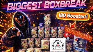 BIGGEST Pokémon BOXBREAK EVER 😱 180 BOOSTER!! + GIVEAWAYS 🎁