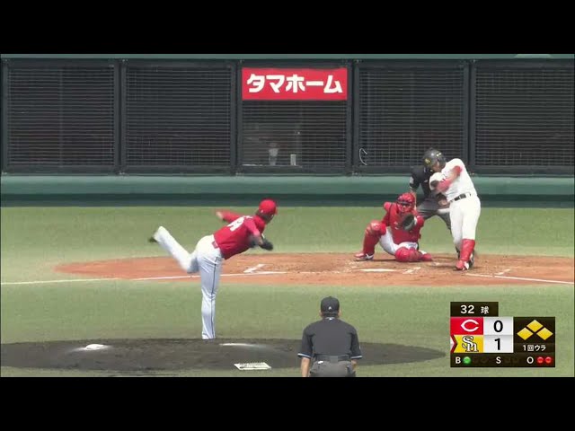 【ファーム】ホークス・野村 レフト前へのタイムリーヒット!! 2021/5/5 H-C(ファーム)