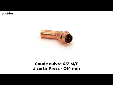 Coude cuivre 45° M/F à sertir - différents diamètres - Press CONEX BANNINGER