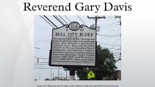 Reverend Gary Davis