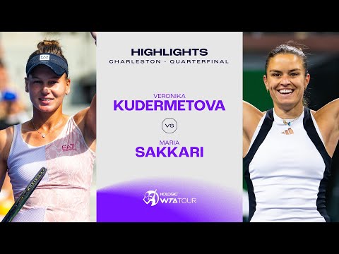 Теннис Veronika Kudermetova vs. Maria Sakkari | 2024 Charleston Quarterfinal | WTA Match Highlights