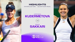 Теннис Veronika Kudermetova vs. Maria Sakkari | 2024 Charleston Quarterfinal | WTA Match Highlights