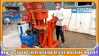 How to change interlocking bricks machine mould? A full automatic Compressed earth block machine