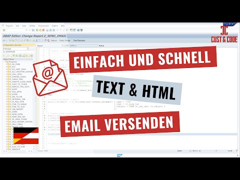 Email in SAP ABAP versenden - Text und HTML [deutsch]