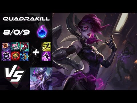 MID Morgana vs Syndra [QUADRAKILL] - EU Grandmaster Patch 25.19