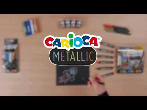 Flomasteriai CARIOCA Metallic MaxiMarkers, 6 vnt. video