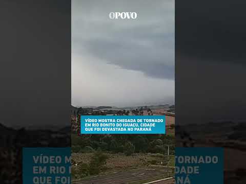 Vídeo mostra chegada de tornado em Rio Bonito do Iguaçu, cidade que foi devastada no Paraná