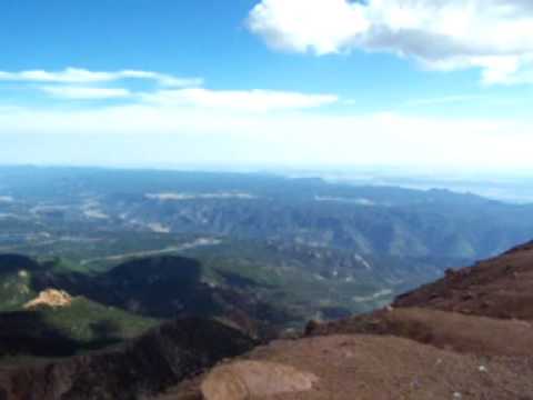 At the top of Pikes Peak, CO
